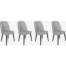 Hanah Home - Set med stolar Alfa, 4 st. - Grå - Stolar - Från Homeroom