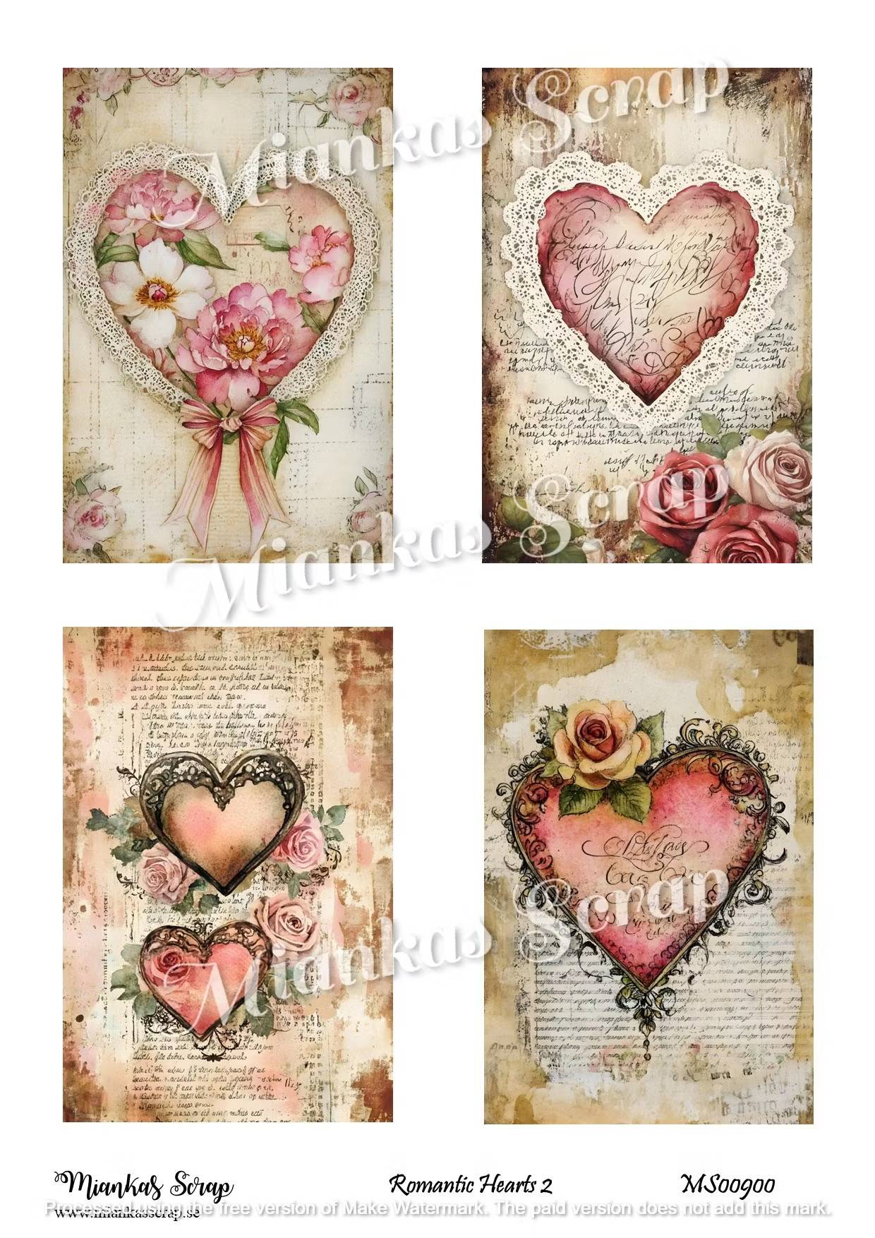 Miankas Scrap klippark - Romantic Hearts 2