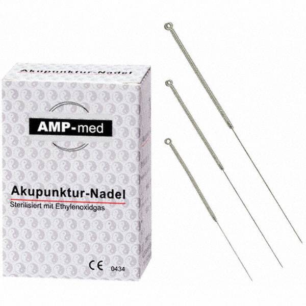 Akupunkturnåle med metalhåndtag - PB - 100 stk. 0,25 x 40 mm.
