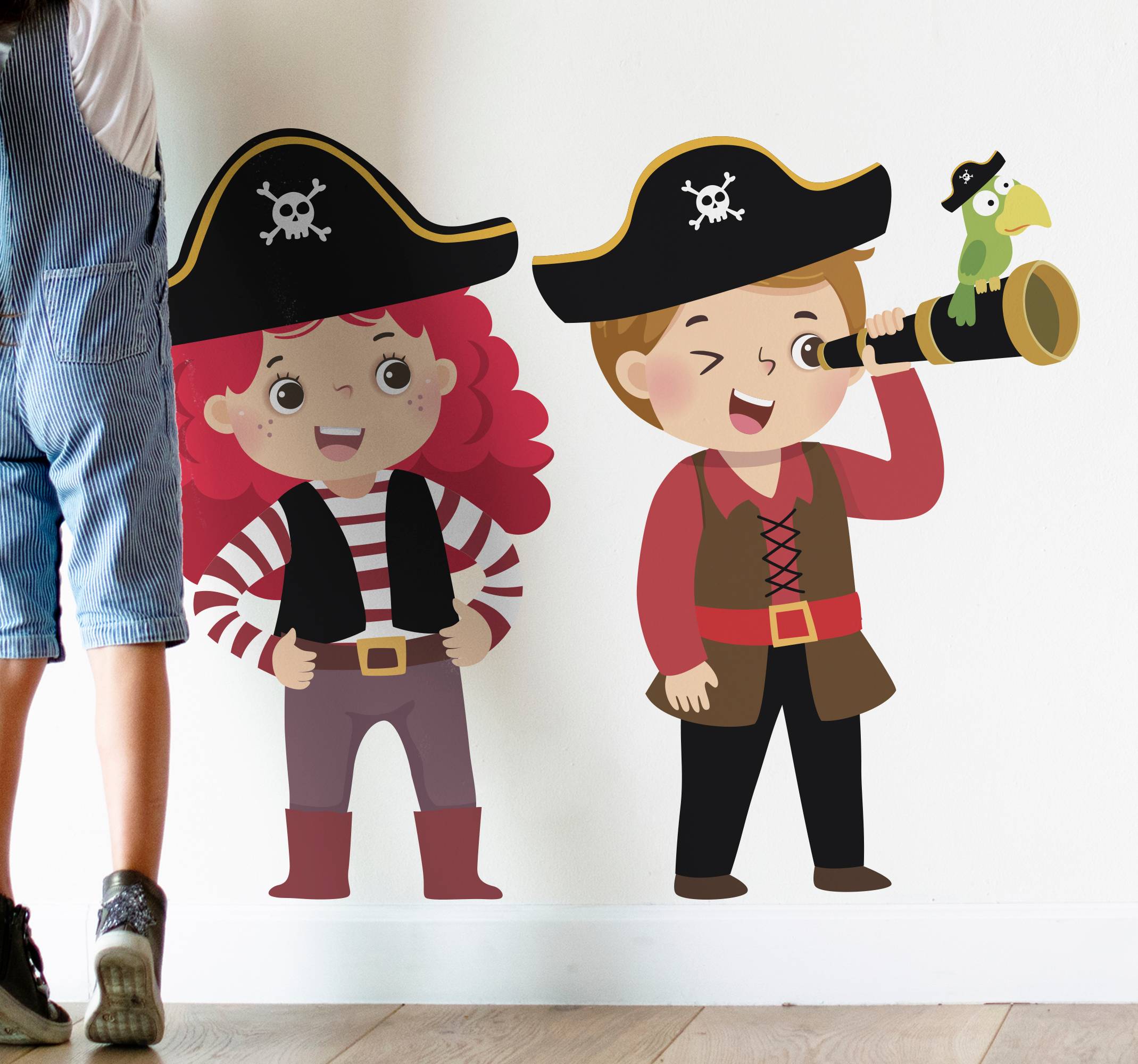 Pirat överfall illustration vägg konst dekal