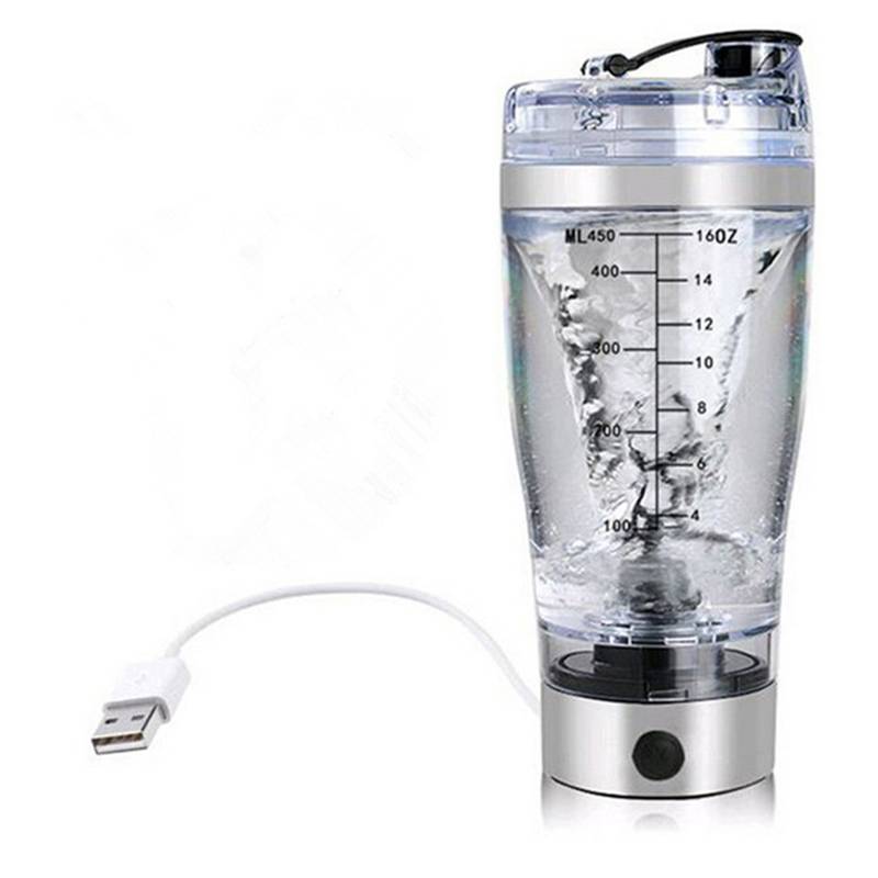 Bärbar virvel elektrisk protein shaker mixerflaska avtagbar kopp
