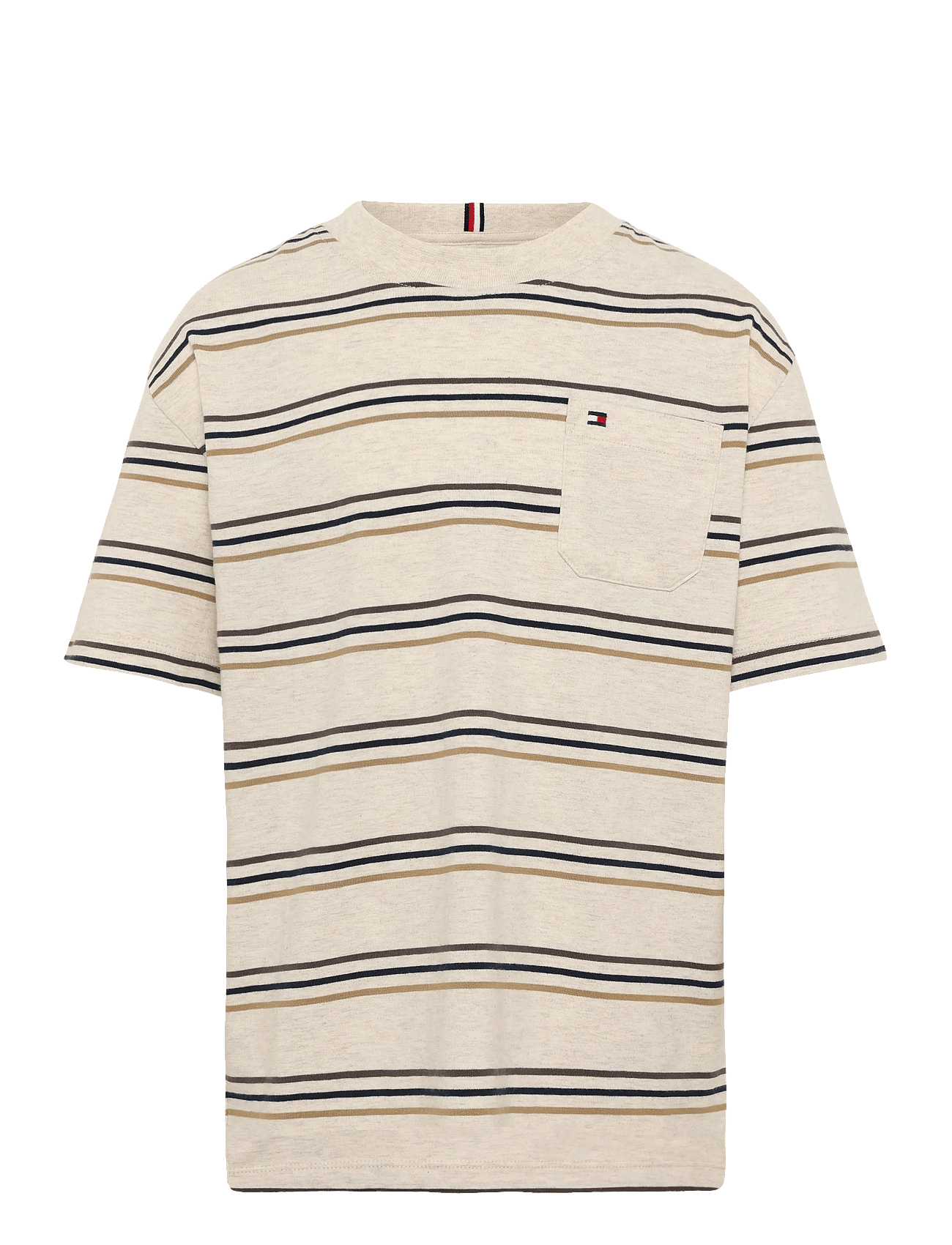 TOMMY HILFIGER Heather Stripe T-Shirt Ss | Beige | 128