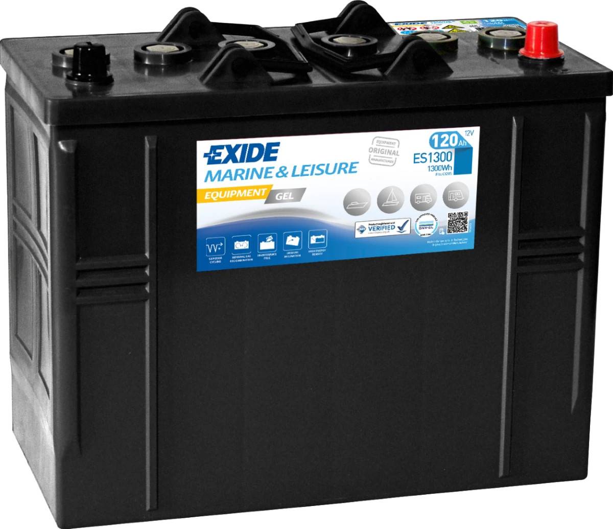 Startbatteri - Exide ES1300 GEL - 12V (120ah / 750cca)
