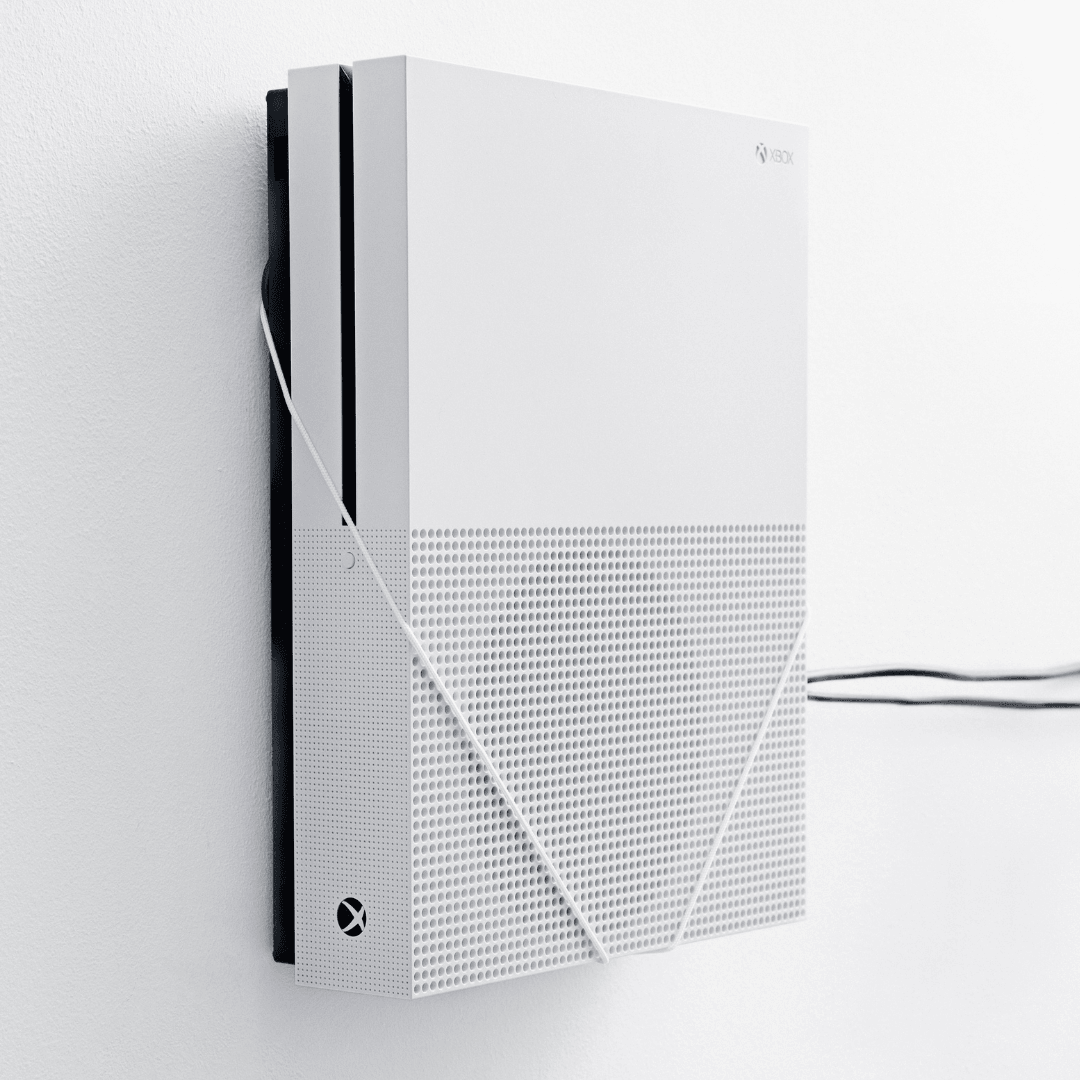 XBOX One S Wall Mount - Mounts for XBOX One S + 2x Controllers (Most Value)