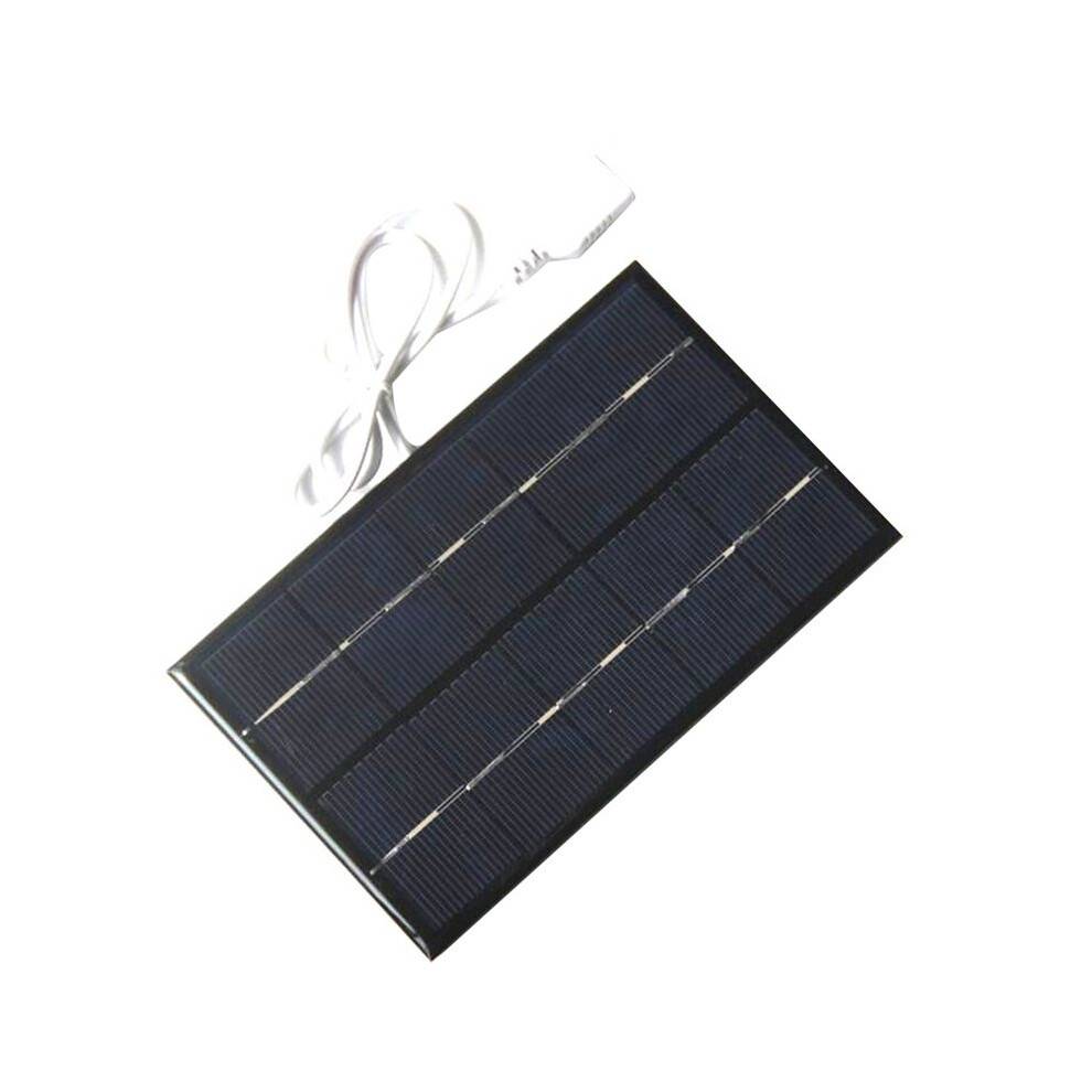 2W 5V Solpanel USB Batteriladdare Utomhus BäRbar för Mobiltelefon Power Bank VattentäT Polysilikon Solar Laddare