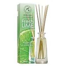 Lime Reed Diffuser 100ml - Scented Reed Diffuser - Non Alcohol - Gift Set w/ 8 Bamboo Sticks - Best for Aromatherapy - SPA - Home - Office - Fitness Club