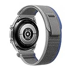 MroTech Trail Loop Kompatibel med Samsung Galaxy Watch 4/Watch 4 Classic armband, 20 mm, nylonklockarmband för Galaxy Watch 5/Watch 5 Pro, ersättningsarmband för Galaxy Active/Active2, grå/blå