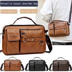 Herrportfölj Horisontell Business Casual Liten ryggsäck Vintage Rese Essentials Semester Essentials Väska för män Camping Sling Bag For Herr Alla hjär - Multifärgad
