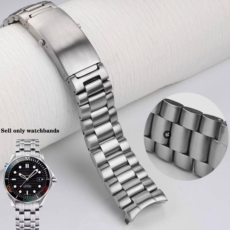 Klockarmband Solitt Rostfritt Stål Klockarmband För Omega 007 Seamaster Planet Ocean 300m Sportklocka Armband 18mm 20mm 22mm