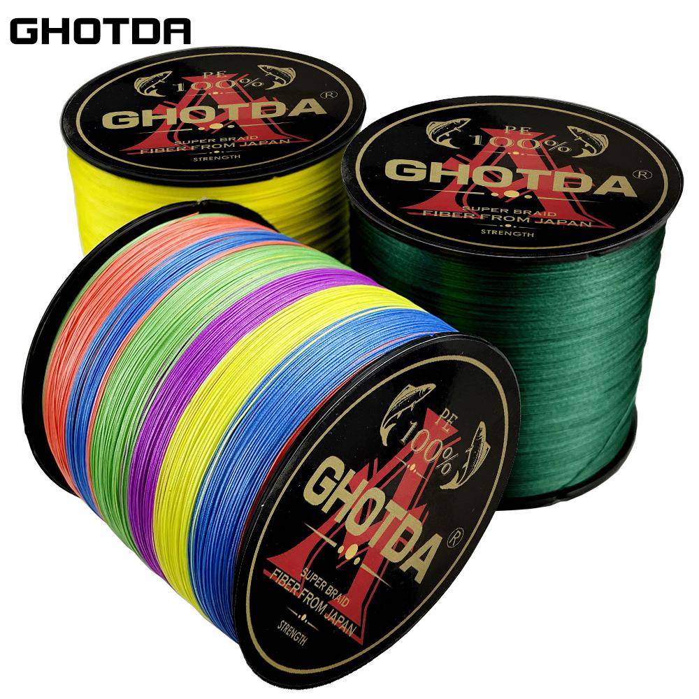 GHOTDA 1000M flätad fiskelina 12 trådar PE Multifilament fisketråd 25 30 39 50 65 77 92 120 135LB