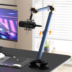 Mic Boom Arm Desk Mount, microphone stand Arm Profile 360°Swivel , Adjustable  Mic Arm with
