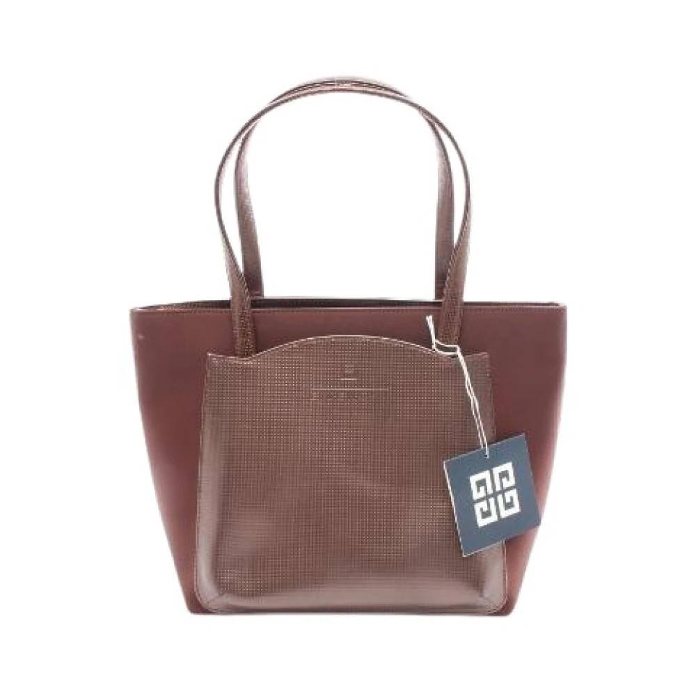 Givenchy Pre-owned Pre-owned Nylon Læder Håndtaske - Vintage - Dame - Brun - ONE SIZE - Læder