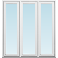 Svenska Fönster SF sidohängt fönster utåtgående 1280x1380mm  3-luft, insida trä utsida trä, 2-glas  (13x14)