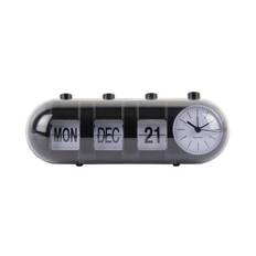 Karlsson Retro Tube Calendar Flip vækkeur 9,3x9cm sort