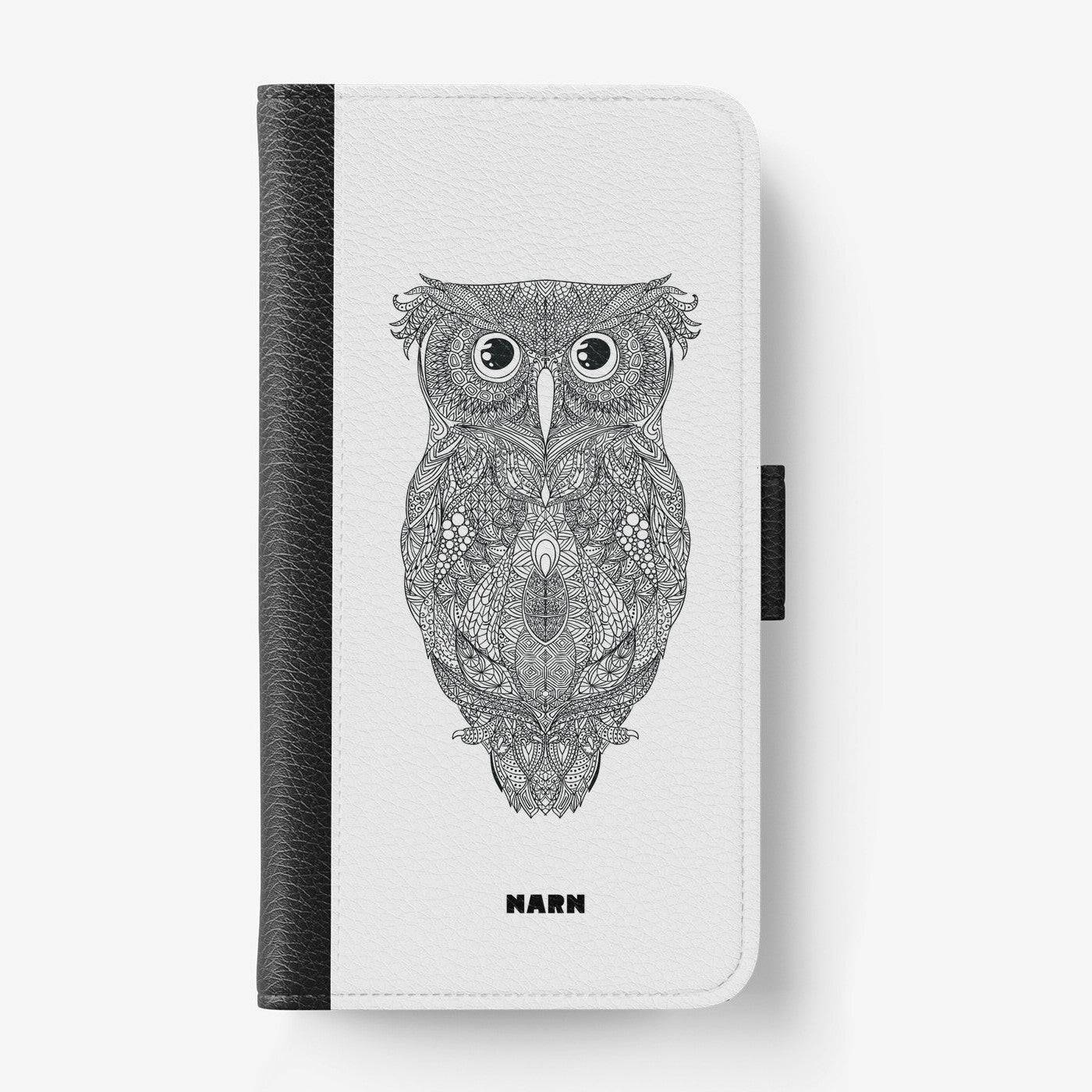 Plånboksfodral Samsung Galaxy S25 Ultra – Owl – Black & White – Med Kortfack | NARN