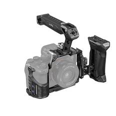 SMALLRIG A7 IV Cage Käfig mit Oberem Griff, HDMI Kabelklemme und Seitlichem Handgriff, Erweitertes Kit für Sony Alpha 7R V/Alpha 7 IV/Alpha 7S III - 3710