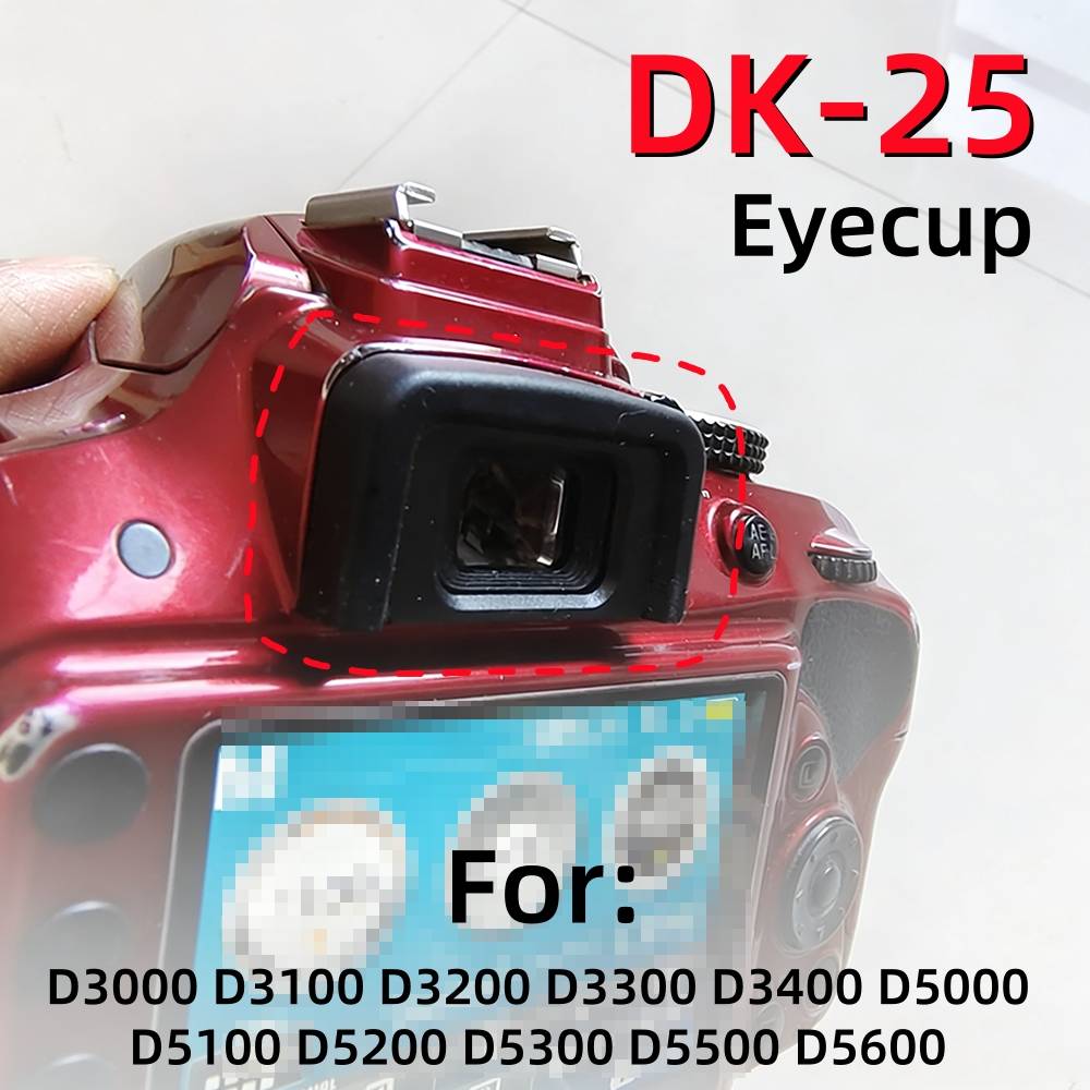 Soft Rubber DK-25 Eyecup Viewfinder Protector for Nikon D3100 D3200 D3300 D3400 D5100 D5200 D5300 D5500 D5600 Camera Accessories