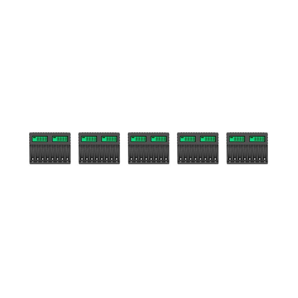 5X Battery Charger LCD Display Intelligent 8-Slot Chargers for AA/AAA NiCd NiMh Rechargeable Batteries AA AAA