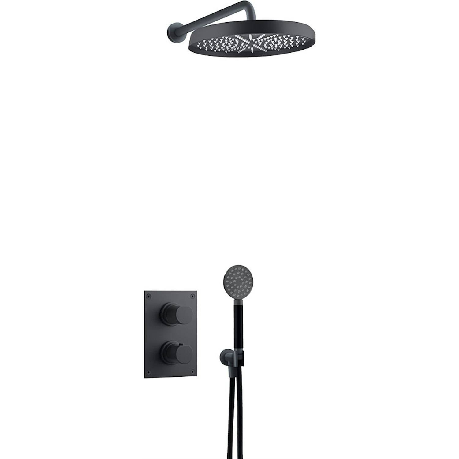 Takduschset Tapwell ARM7268 ED2 för Inbyggnad Mattsvart