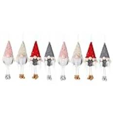 Ciieeo 8 St Dockornamentor Ansiktslösa Docka Leksaksdocka Xmas Skandinavisk Tomte Elf Ornament Dekorera Dekorationer Paljetter Dekorativa Föremål Leksakstillbehör Galge Fläderduk