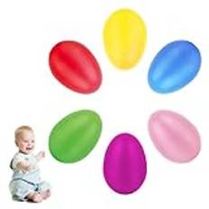 Uova Musicali 24 Pezzi 6 Colori Uova Shaker, Shaker per Uova i Plastica, Egg Maracas, Uova di Pasqua per Bambini, Uovo Musicale a Percussione per Educazione Musicale, Attività Genitore-Figlio