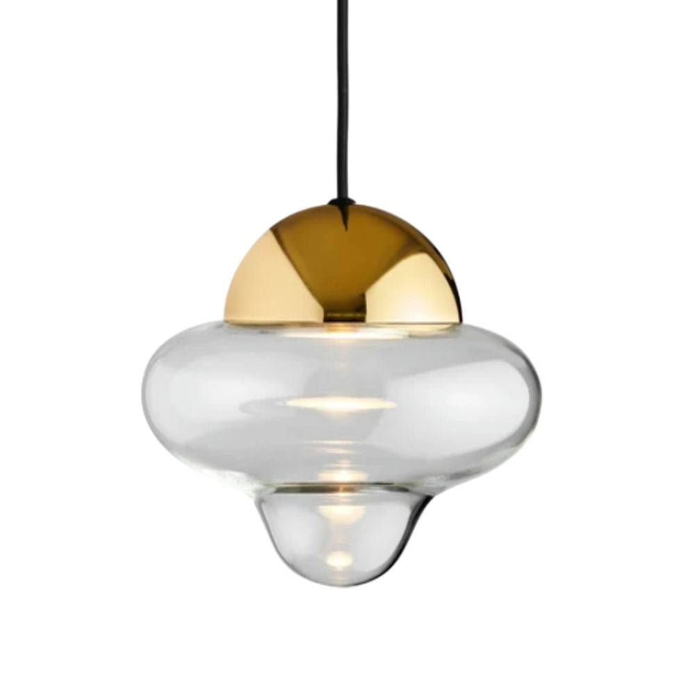 Design By Us Nutty Pendel Gold Clear Glass