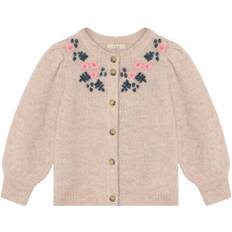 Fliink Star Alpaca Embroidered Cardigan Str 3Y/98 - Peach Whip Cardigans hos Magasin
