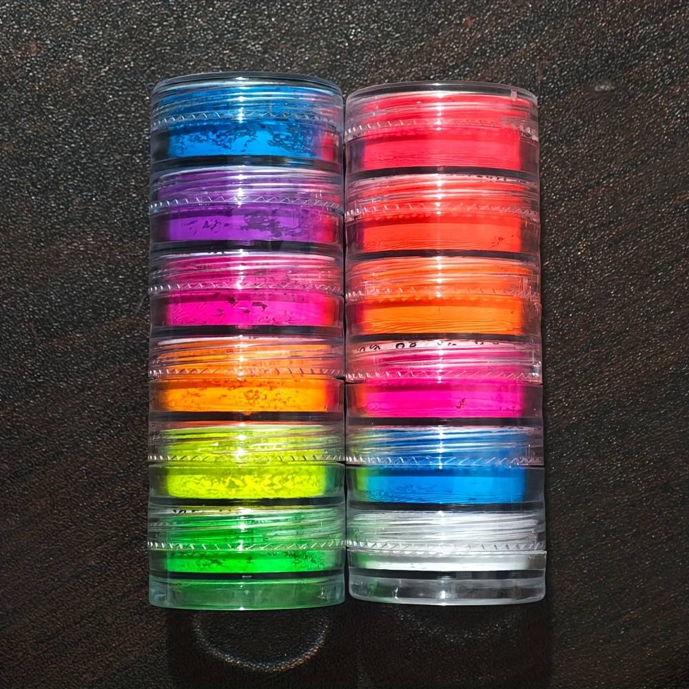 12color (2set) Neon Fluorescent Powder Epoxy Resin Neon Powder Dye For Slime Candle Jewelry Making Dye