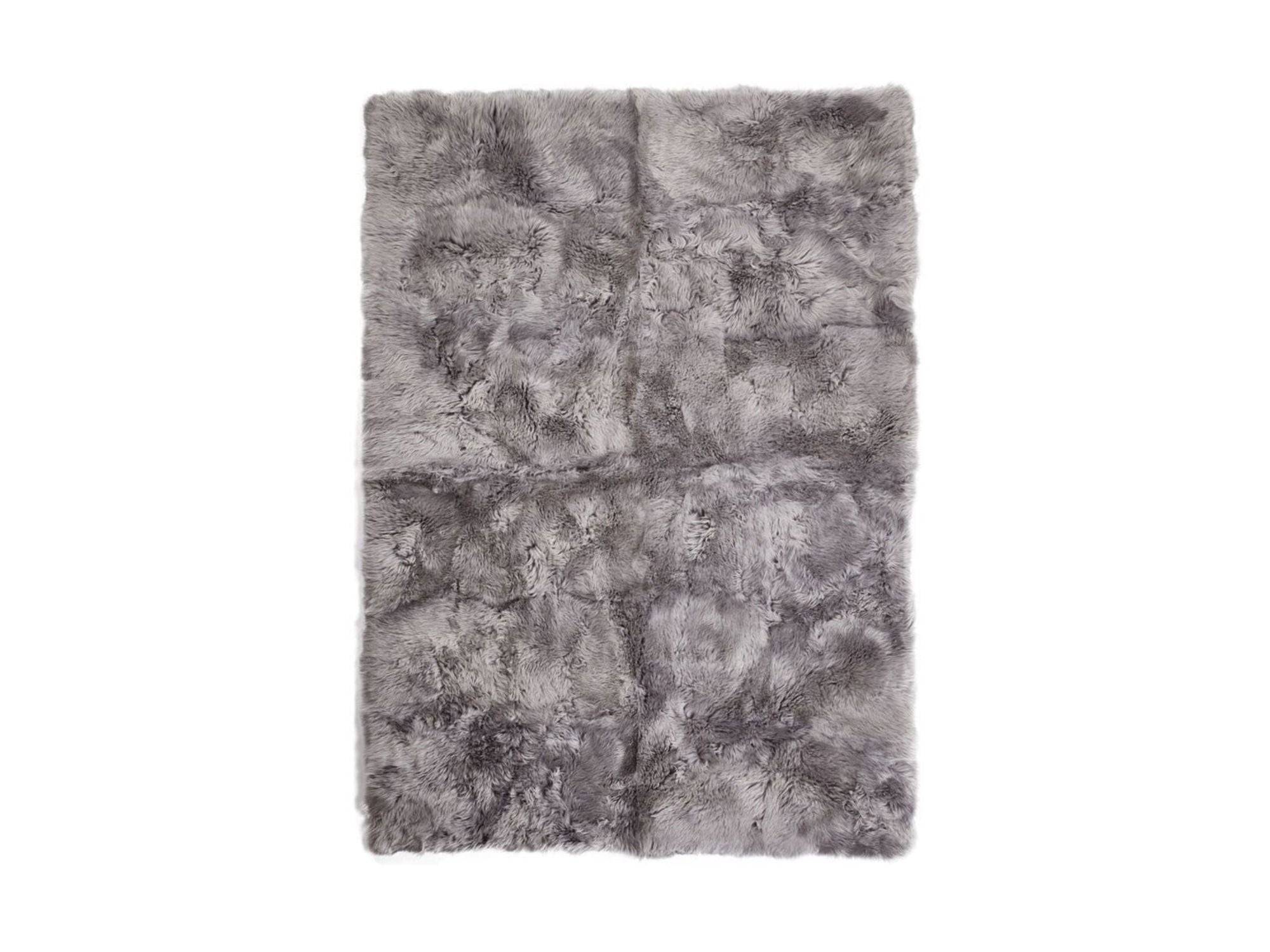 Natures Collection - Langhåret lammeskindstæppe - New Zealand - B120 x L180 cm / Light Grey