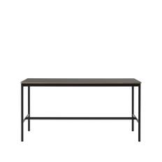 Muuto Base High barbord black linoleum, sort understel, krydsfinérkant, B85 L190 H95