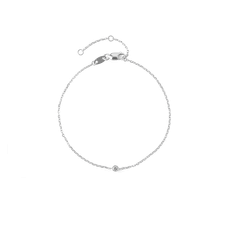 Fine Gold Bracelet with Diamond - Delicate Chain | Akind 14K White Gold