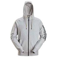 2895 Logo Full-Zip Hoodie, Grey Melange