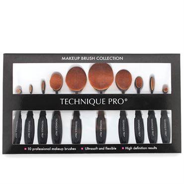 Technique PRO Ovalborstar för makeup, 10-pack
