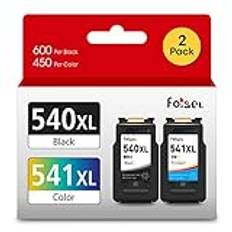 Foiset PG 540XL CL 541XL ersättning för Canon 540 och 541 bläckpatroner, PG-540 svart CL-541 färganvändning för Pixma TS5150 TS5151, MG3550 MG3650 MG3650s MG3200 MG2100 MX475