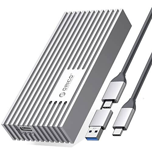 ORICO NVMe SSD-hölje, 40 Gbps M.2 USB-C PCIe3.0 x 4 adapter för NVMe M-Key 4TB SSD 2280, aluminium M2 externt SSD-hölje, kompatibelt med Thunderbolt3/4 USB3.2/3.1/3.0/typ C -M2/typ C -M234SV