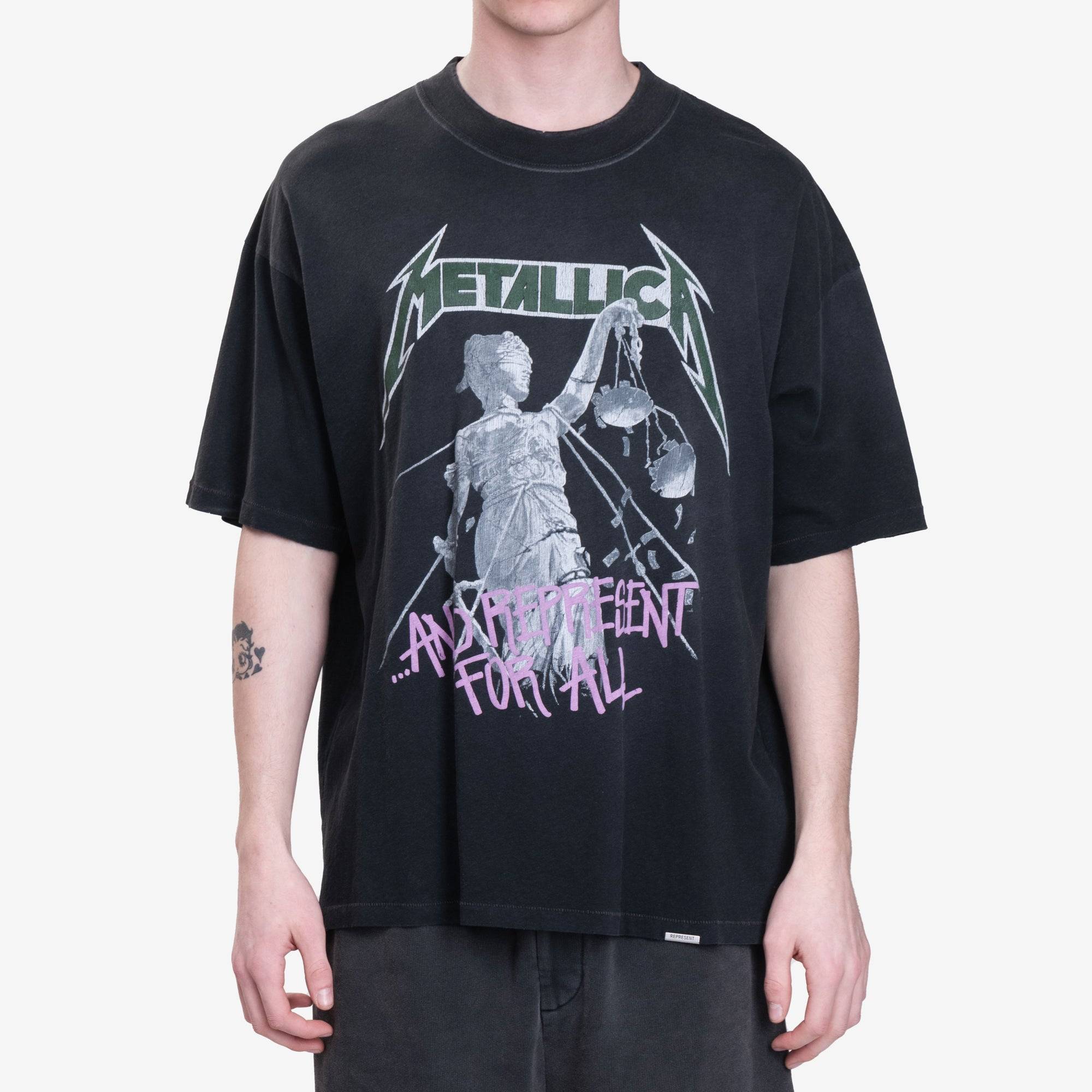 Metallica Justice T-Shirt - S / Stained Black (S)