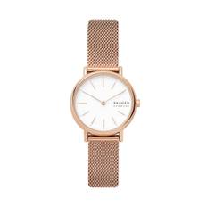 SKAGEN SIGNATUR LILLE DAME UR ROSA MESH LÆNKE MED LYS SKIVE - SKW2694