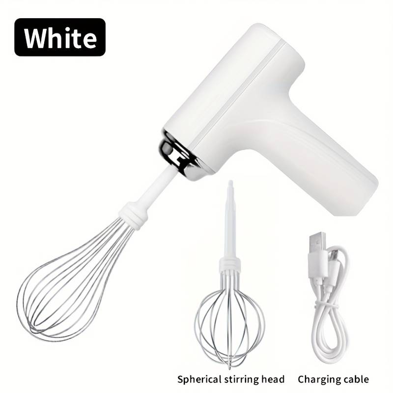 TEMU Usb Rechargeable Hand Mixer, Wireless, Lightweight And , Suitable For Baking Cakes, , And Muffins