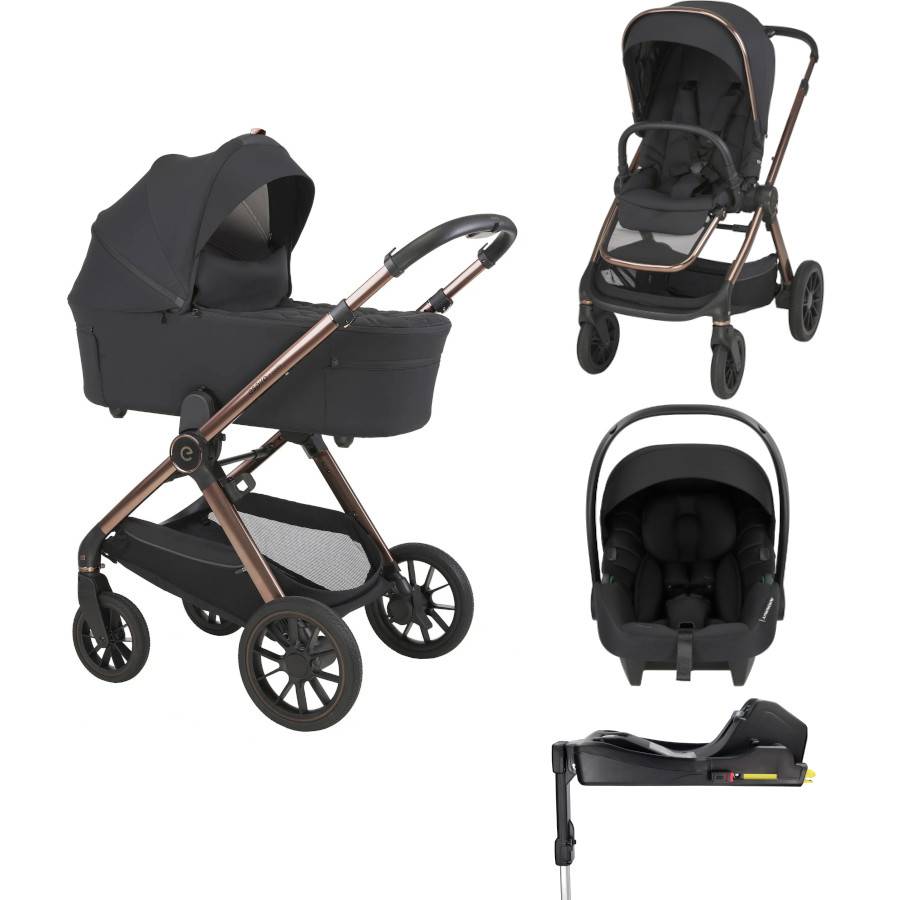 Stor Barnvagnspaket 4i1 Espiro Code inkl. Babyskydd Cosmo Smart+Isofix bas