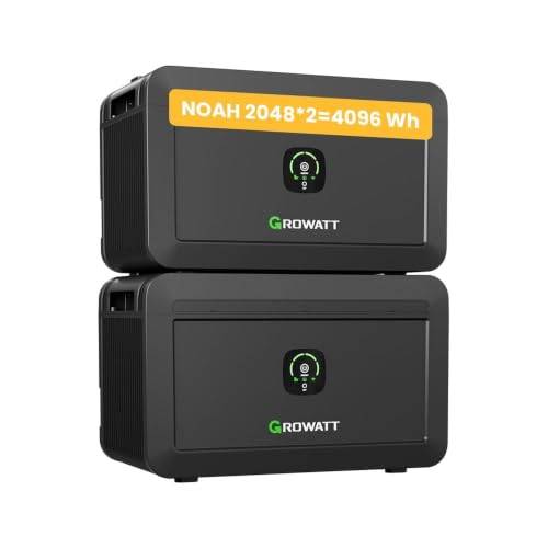 Balkonkraftwerk Speicher 4096Wh Growatt NOAH 2000 x2 mit 1800W PV-Eingangsleistung IP66 für Balkonkraftwerk (NOAH 2000 * 2)