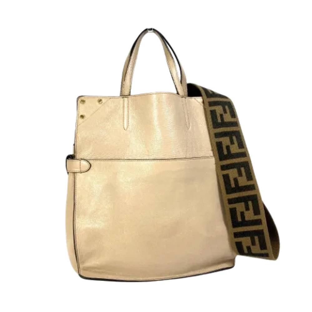 Fendi Vintage Pre-owned Laeder fendi-tasker - Vintage - Dame - Beige - ONE SIZE - Uld