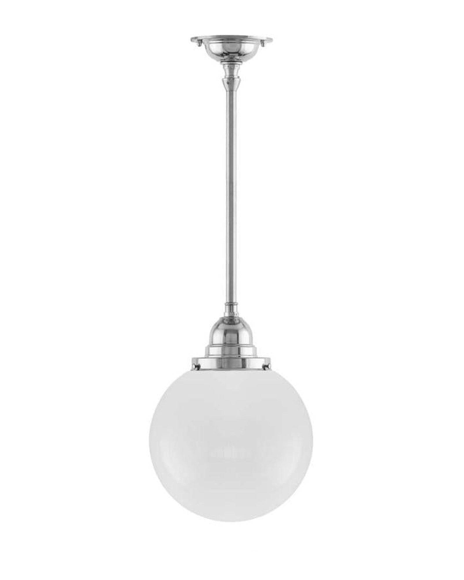 Loftslampe - Byströmpendel 100 nikkel, kuppelskærm - 50 cm