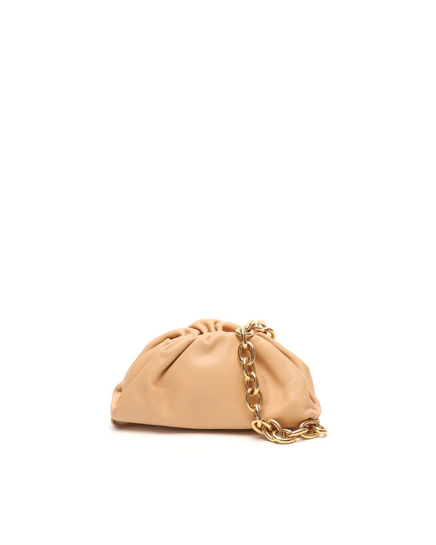 Bottega Veneta Chain The Pouch Bag - Beige (One Size)