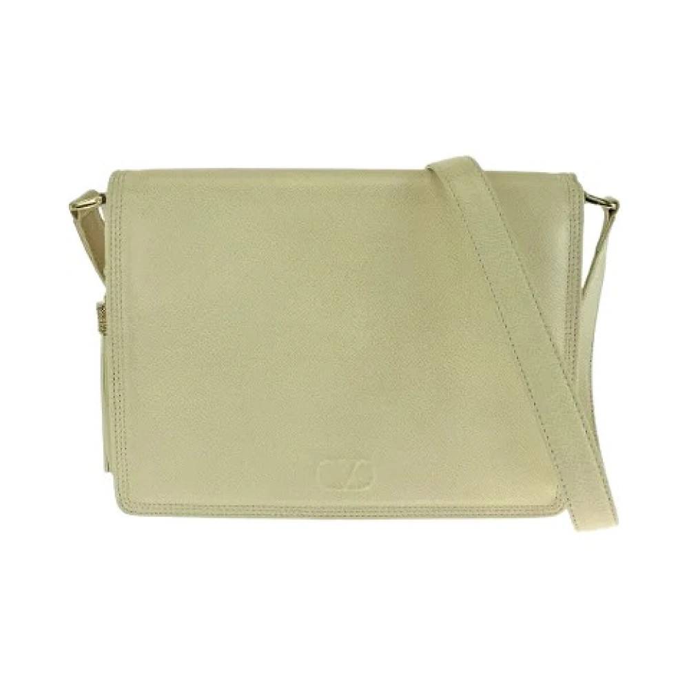 Valentino Vintage Pre-owned Læder Skuldertaske - Vintage - Dame - Grøn - ONE SIZE - Uld