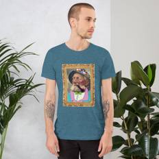 Krymmel Kaj - Unisex t-shirt til Herre og Damer - mode rigtige t-shirts med sjove tryk & designs - Heather Deep Teal / 2XL