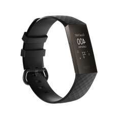 Fitbit Charge 3/4 Sort Silikone Rem