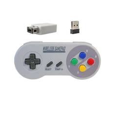 Trådlös Spelkontroll 2.4G Gamepad Joypad Joystick Kompatibel med SNES Mini PC Windows NS Switch