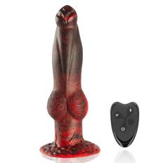 SuperLove Divine Monster Jupiter Thrusting Dildo with Remote - röd
