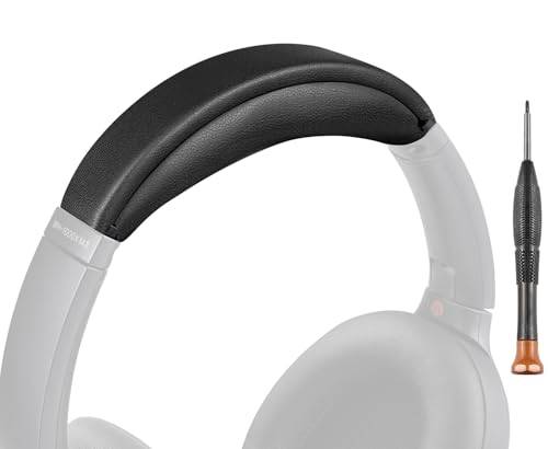 SOULWIT Byte av huvudbandskudde för Sony WH-1000XM3 (WH1000XM3) hörlurar, pannband huvudbygel kudde Enkel Gör-det-själv Installation (Svart)