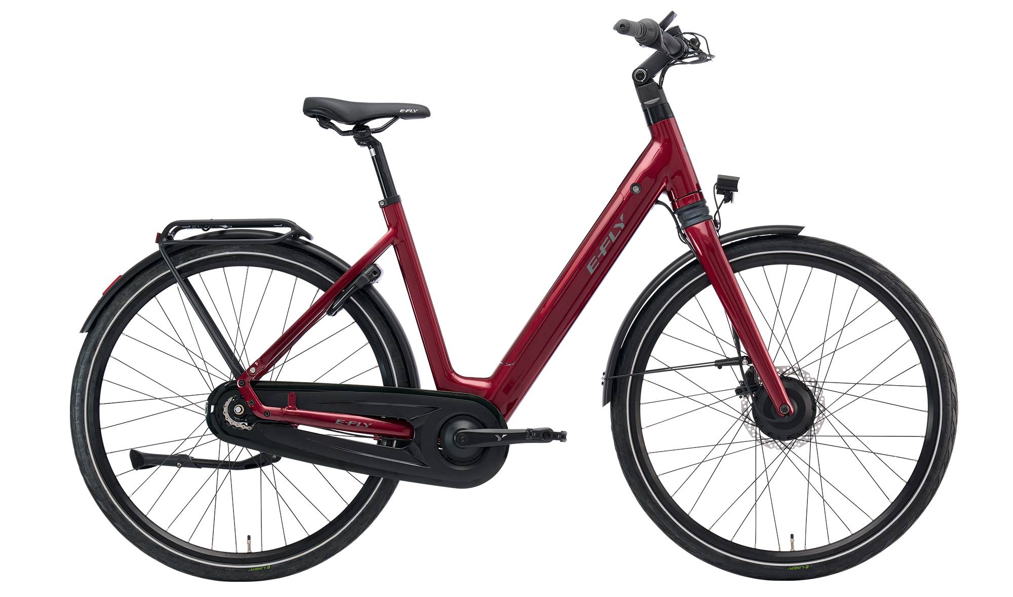 E - fly Orion Classic Red Metallic - 540 Wh - 48 Cm Elcykel Dame - Rød